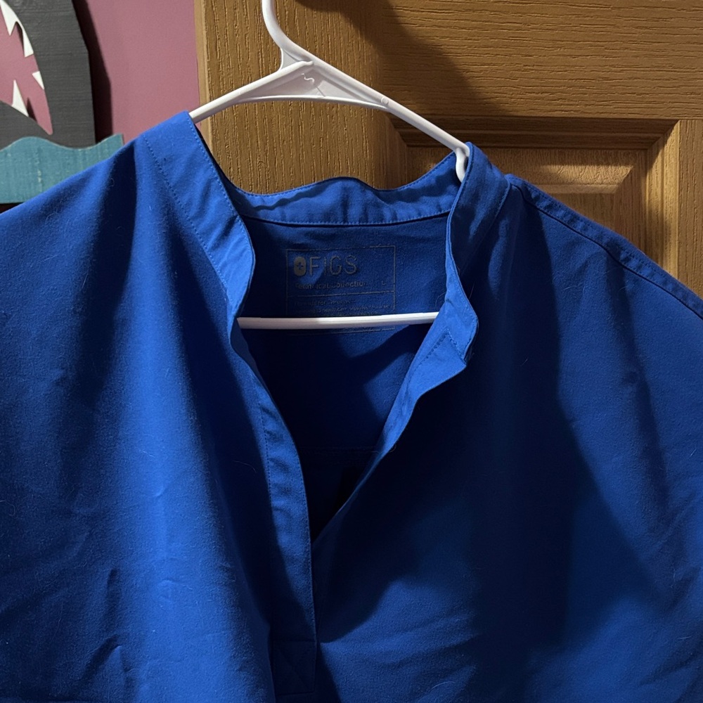 Figs Royal Blue Rafaela Oversized Scrub Top